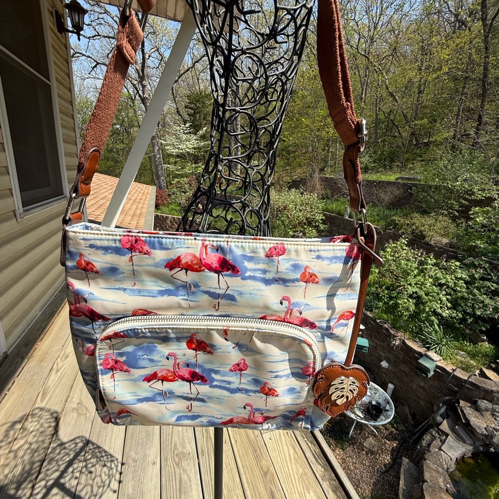Tommy‎ Bahama Flamingo Print Shoulder Bag